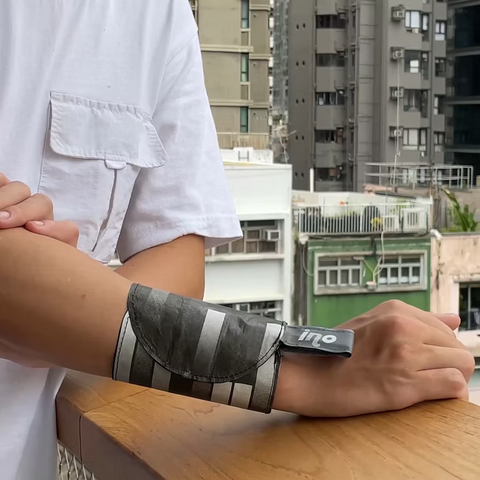 Get the Pong's "Light it up" is a reusable face mask pouch. Its waterproof Tyvek shell and antimicrobial lining keep masks clean. Features a snap band, built-in sanitizer, and comes in 7 fun styles.