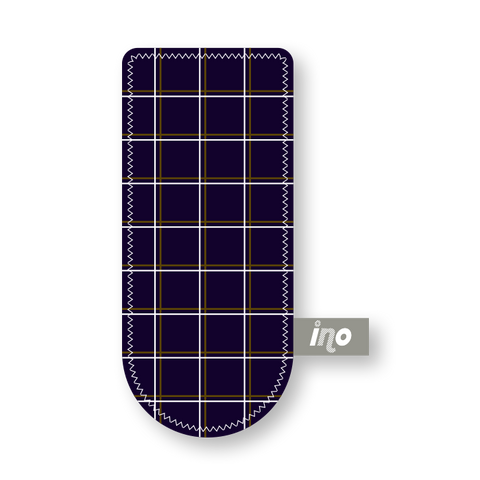 Get the Pong's "Play Plaid is a reusable face mask pouch. Its waterproof Tyvek shell and antimicrobial lining keep masks clean. Features a snap band, built-in sanitizer, and comes in 7 fun styles.