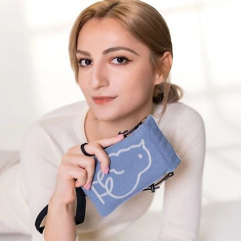 Get The Pong's Chicks Seamless Pouch Strap Warmer in Blue