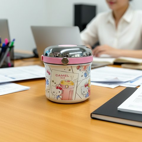 Get The Pong presents the Hello Kitty x Camel Tiffin 50: a 0.5L insulated stainless steel food jar.