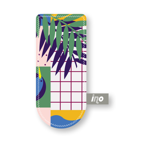 Get the Pong's "The Tropics" is a reusable face mask pouch. Its waterproof Tyvek shell and antimicrobial lining keep masks clean. Features a snap band, built-in sanitizer, and comes in 7 fun styles.