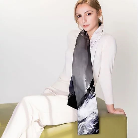 Get The Pong presents the Chicks Pocket Scarf Warmer in Resin Dark Cloud