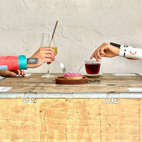 Get the Pong's "Look At Me" is a reusable face mask pouch. Its waterproof Tyvek shell and antimicrobial lining keep masks clean. Features a snap band, built-in sanitizer, and comes in 7 fun styles.