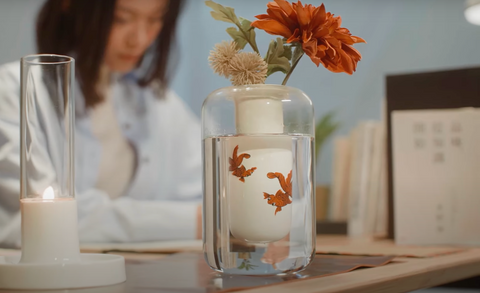 Stylish home decor with the TUNG HING x YUET TUNG POND VASE by Get the Pong.