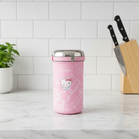 Get The Pong's limited Hello Kitty x Camel 1L food jar with 700ml glass container.