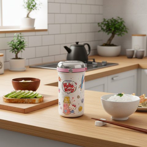 Get The Pong's limited edition Hello Kitty x Camel 1L food jar with 700ml glass container.